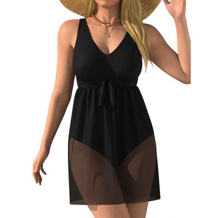 Women’s Swim Dress with Transparent Overshirt Mune Fashion