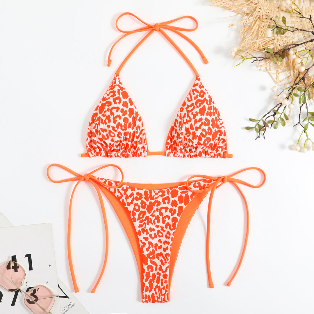 Women Triangle Bikini Set with exciting Leo pattern Mune Fashion