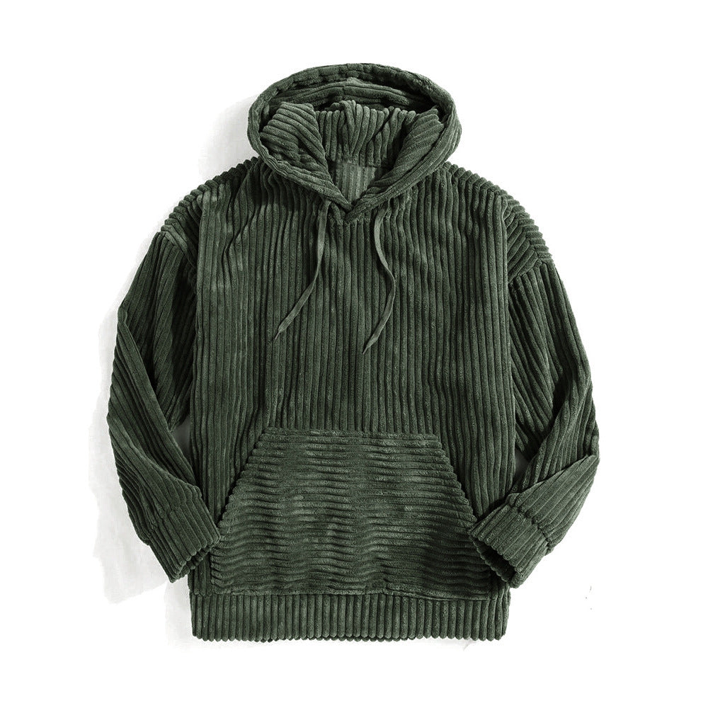 Unisex nano ribbed velvet hoodie with hoodie and kangaroo pocket Mune Fashion
