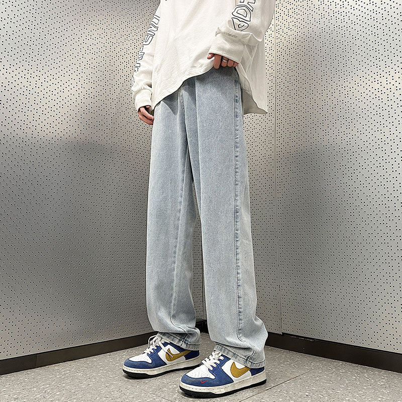 Men's Loose Vintage Denim Pants in Baggy Street Style with Front Pleat Mune Fashion