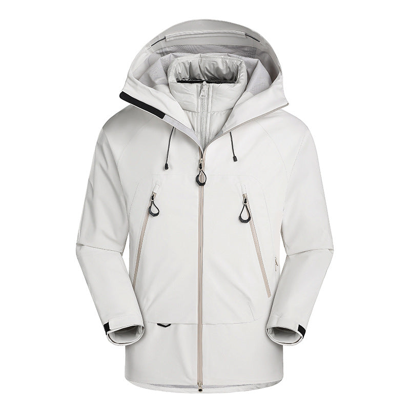 Men's waterproof softshell jacket with removable quilted inner jacket Mune Fashion