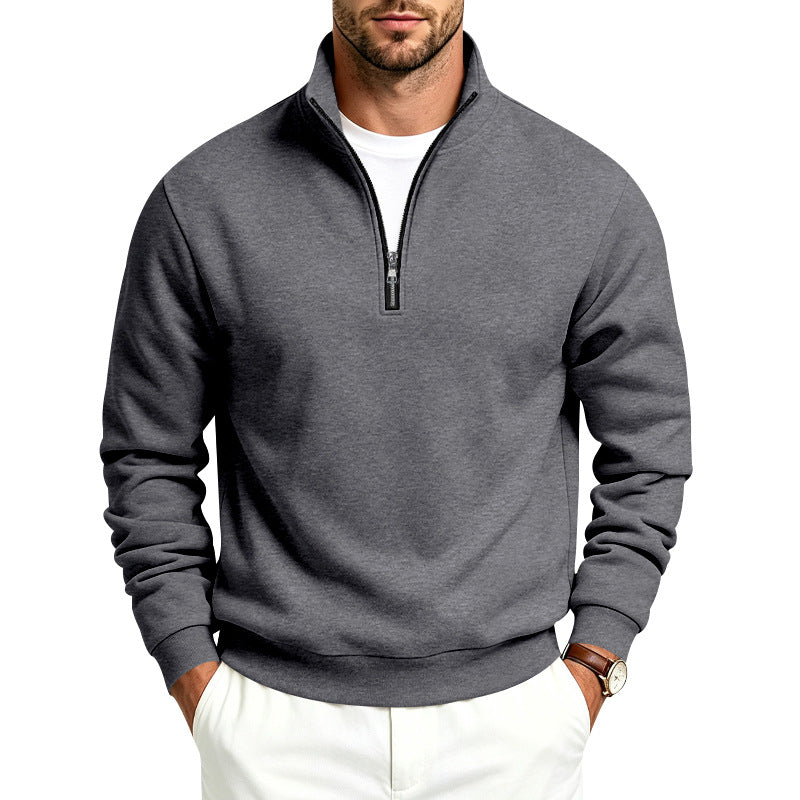 Men's half-zip sweatshirt with turtleneck and soft fleece inner side Mune Fashion
