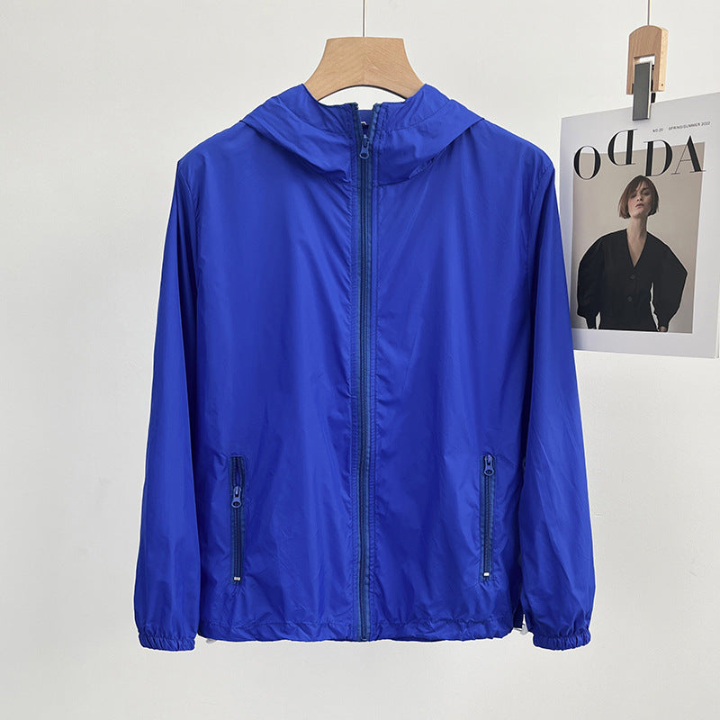 Ladies Lightweight Transition Jacket with Hood and Zipper Mune Fashion