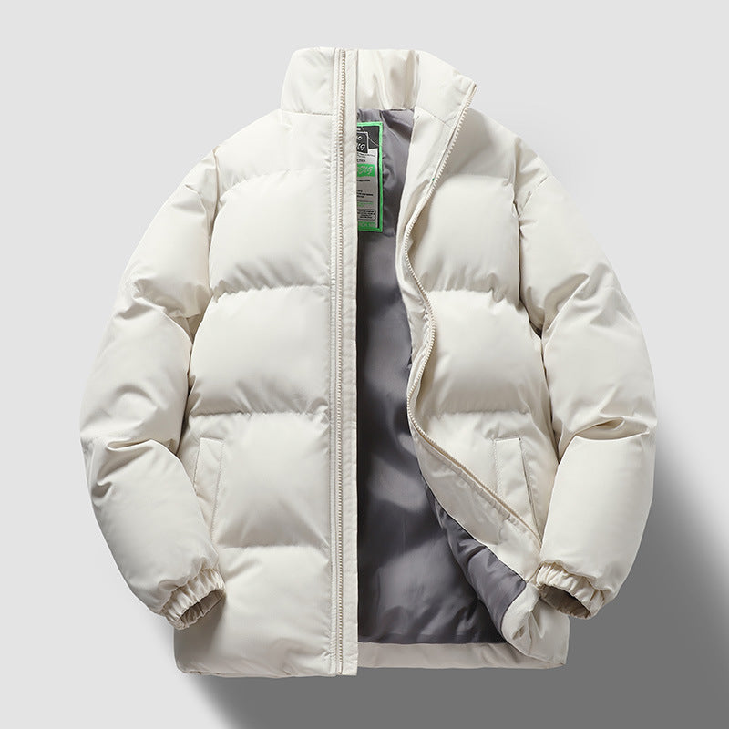Unisex nan quilted winter down jacket with high stand-up collar and elastic cuffs Mune Fashion