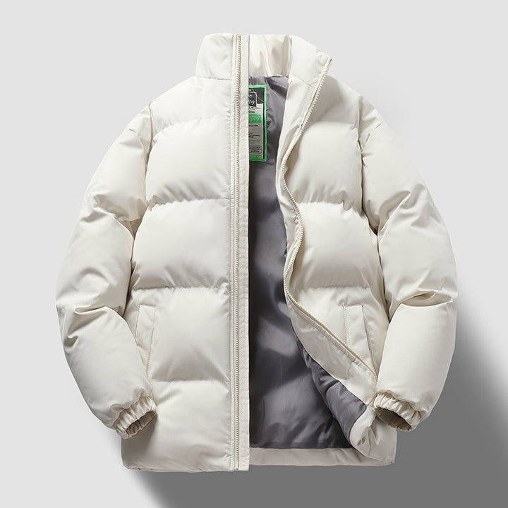 Unisex nan quilted winter down jacket with high stand-up collar and elastic cuffs Mune Fashion