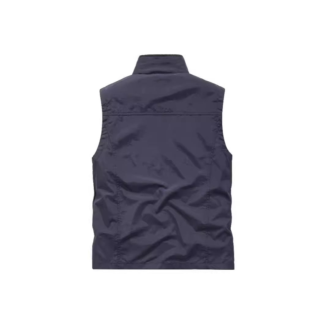 Men's Breathable Photographer Utility Vest with Mesh Lining and Multiple Pockets Mune Fashion