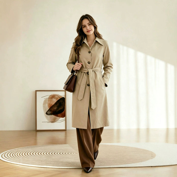 Women elegant, tailored trench coat Mune Fashion