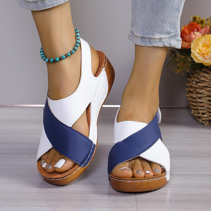 Ladies Comfort Slingback Sandals with Padded Insole and Velcro Closure Mune Fashion