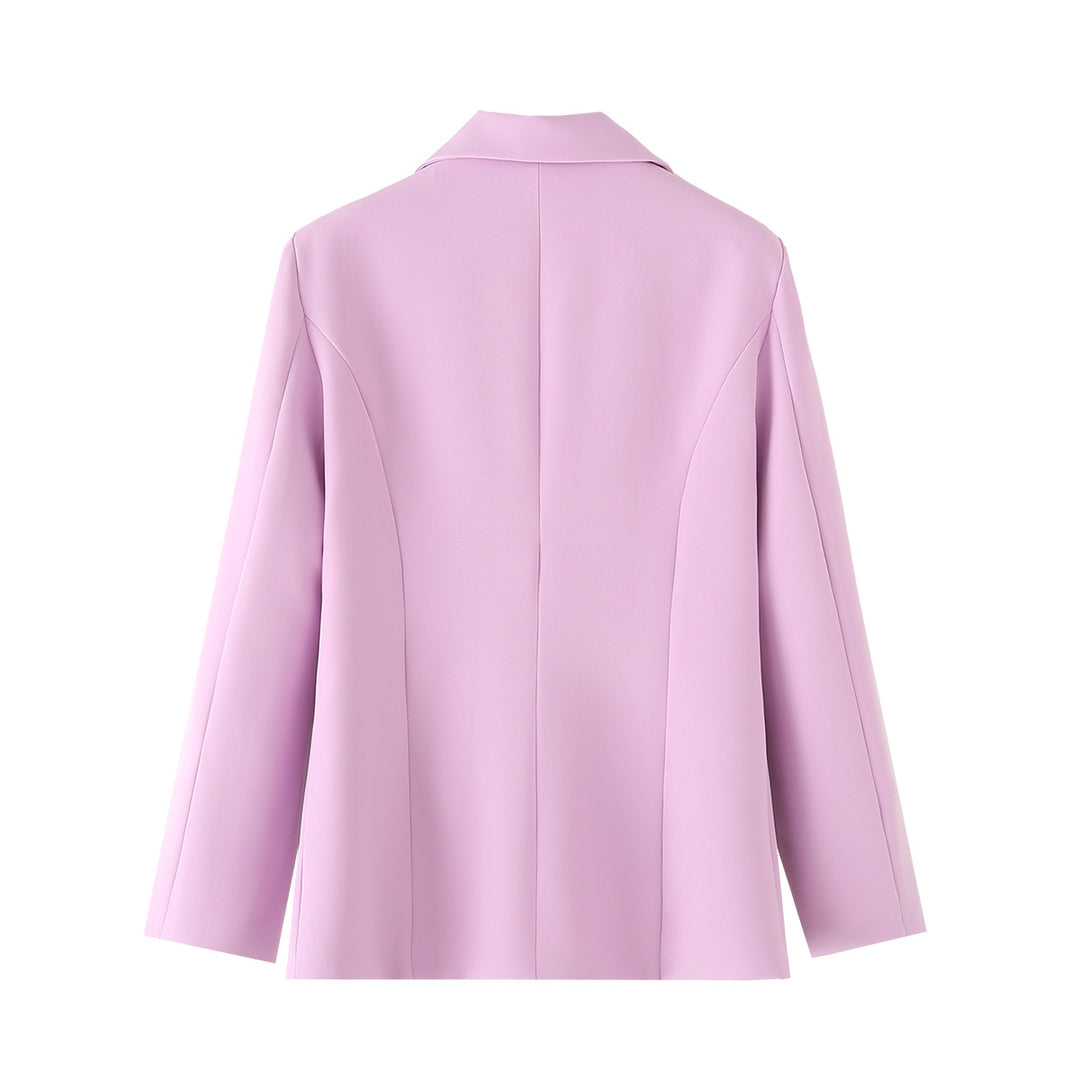 Women's fitted blazer with pleats and single-button closure Mune Fashion