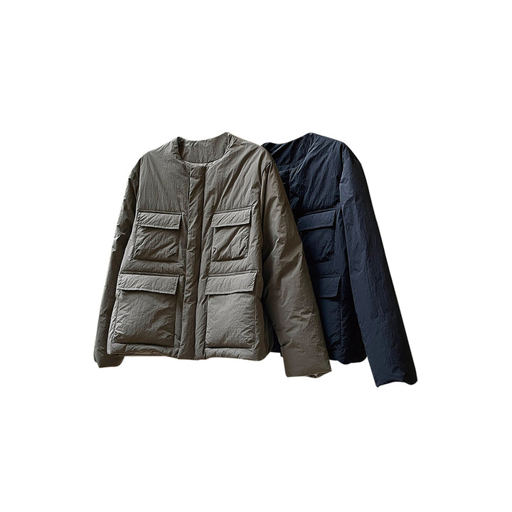 Women's Long Quilted Coat with Light Padding and Straight Oversize Cut Mune Fashion