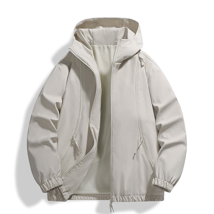 Men's Lightweight Hoodie Jacket with Elastic Cuffs Mune Fashion