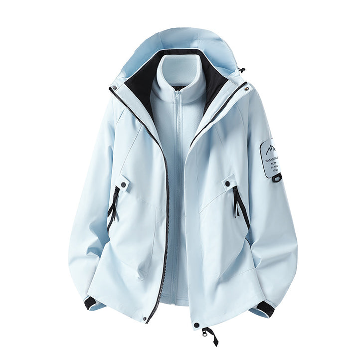 Men's Two-in-One Weather Protection Jacket with Removable Padded Vest and Adjustable Hood Mune Fashion