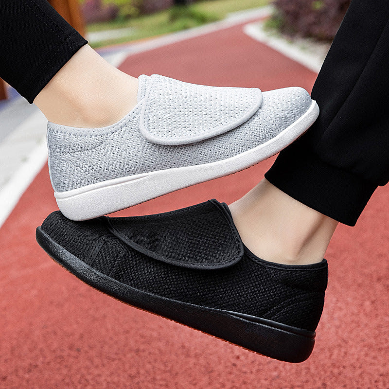 Men's orthopedic slipper with adjustable Velcro, breathable mesh and shock-absorbing foam sole Mune Fashion