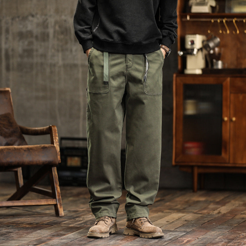 Men's loose workwear pants with patch front pockets Drune