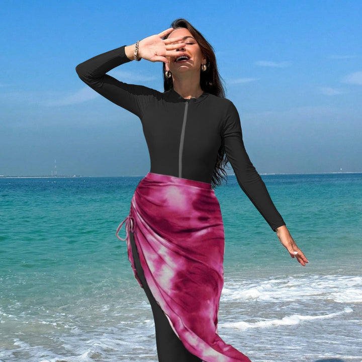 Women Long Sleeve Sports Swimsuit Mune Fashion