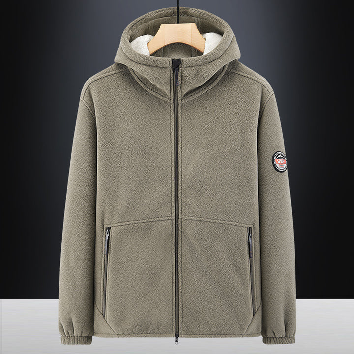 Men's Fleece Jacket with Hood Mune Fashion
