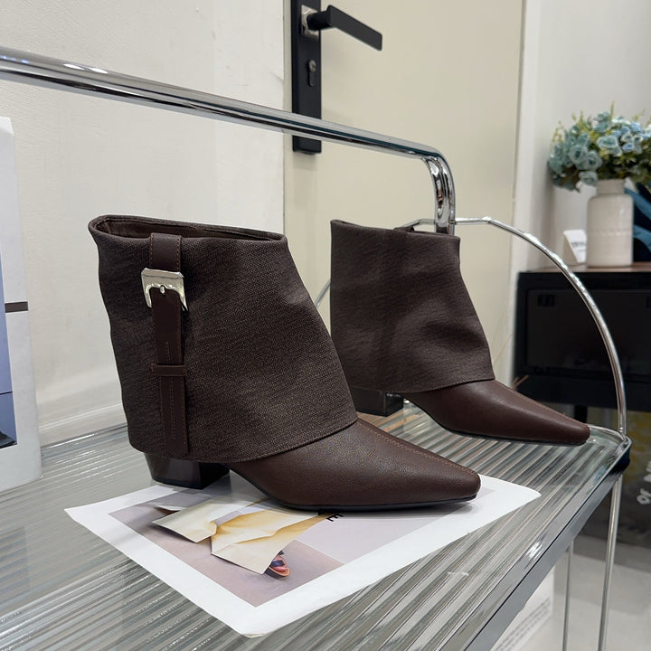 Women’s Fashion Ankle Boots with Elegant Wrap Design Mune Fashion