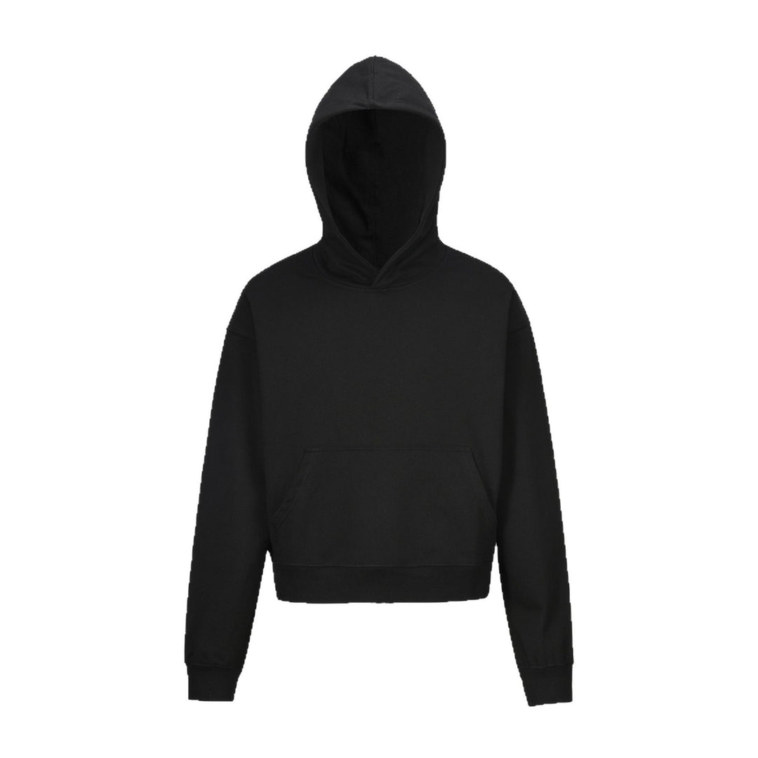 Women's cropped boxy hoodie with kangaroo pocket and ribbed comfort waistband Mune Fashion