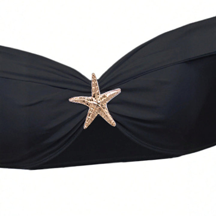 Ladies bikini set with wrap skirt and elegant jewelry details Mune Fashion
