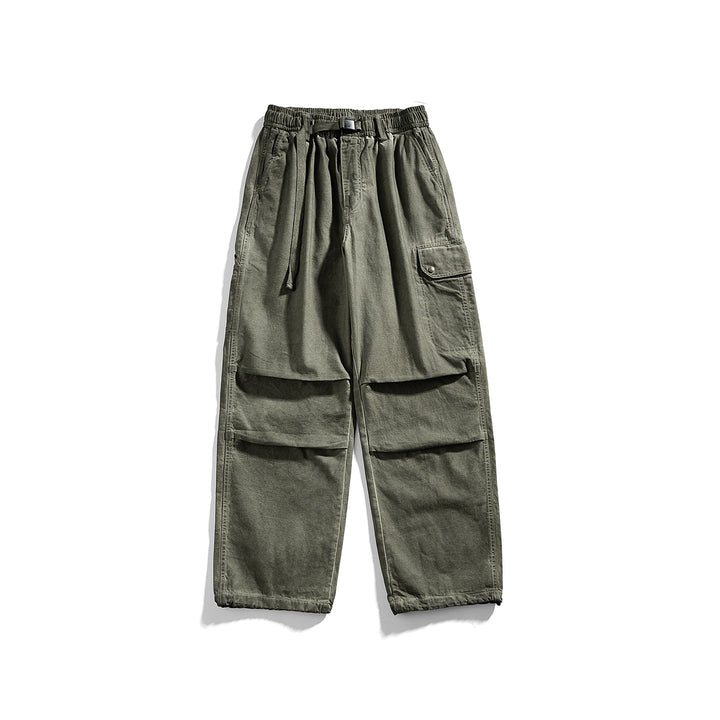 Men's Relaxed Cargo Pants with Elastic Waistband, Layered Panels and Utility Pockets Mune Fashion
