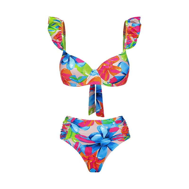 Women's One-Piece Swimsuit with Floral Cut-Out Design Mune Fashion