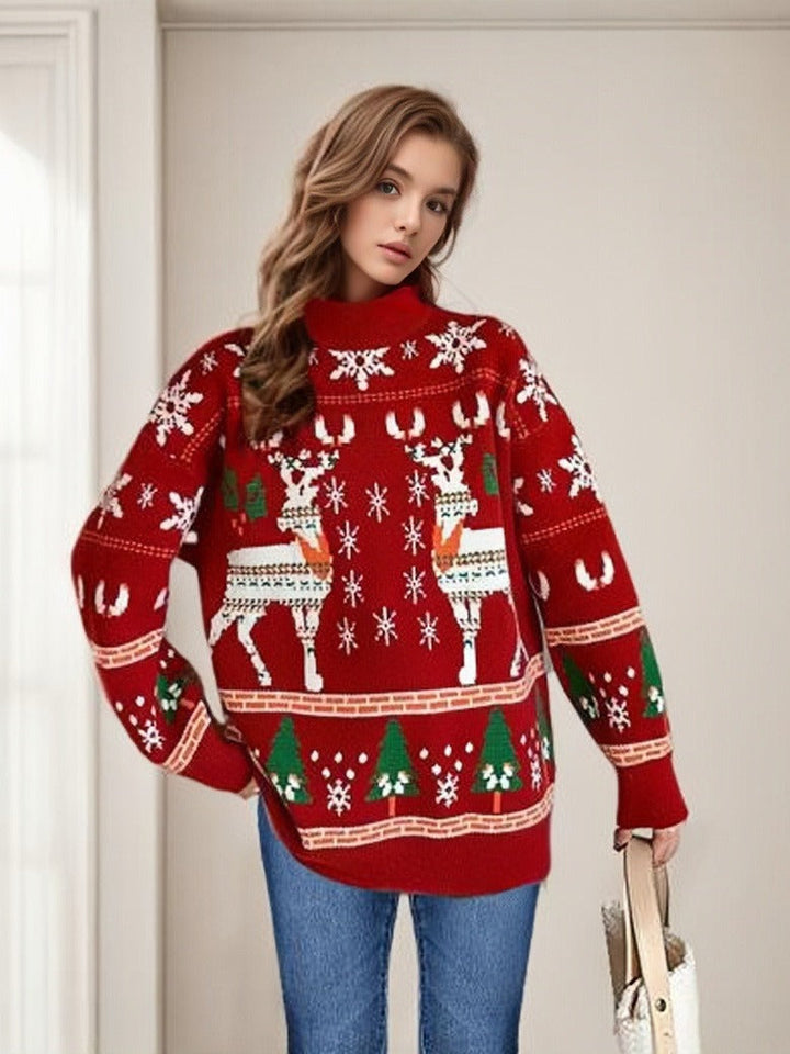 Mune | Women's Christmas Sweater with Festive Patterns and Casual Fit
