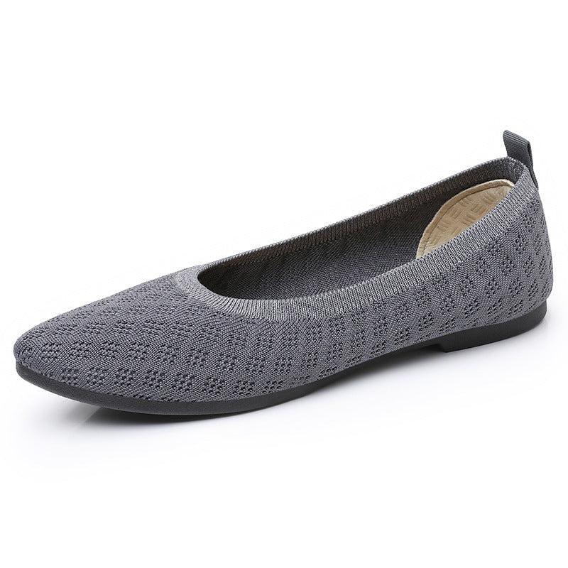 Women's knitted ballerina slip-on with breathable 3D structure and padded memory footbed Mune Fashion