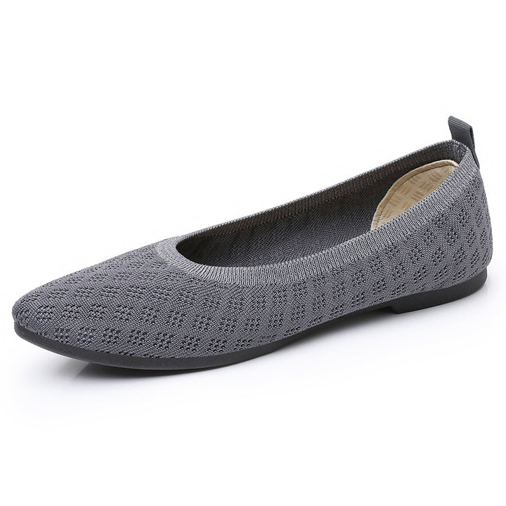 Women's knitted ballerina slip-on with breathable 3D structure and padded memory footbed Mune Fashion