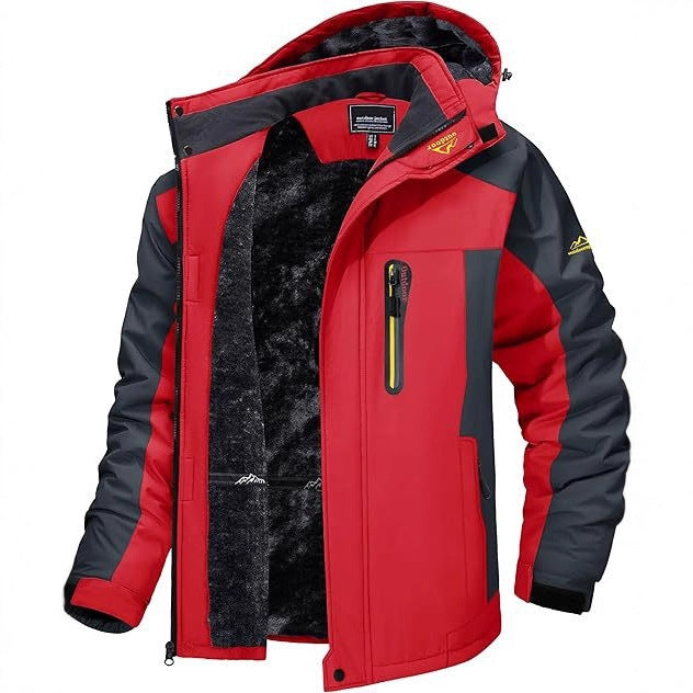 Men's nano wind and waterproof winter ski jacket with removable hood, thermal lining and sealed seams Mune Fashion