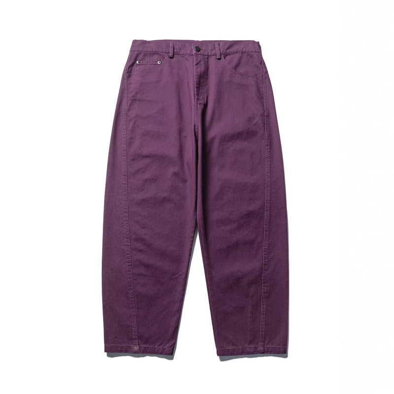 Men's tapered twill pants with high waist and five pockets Mune Fashion