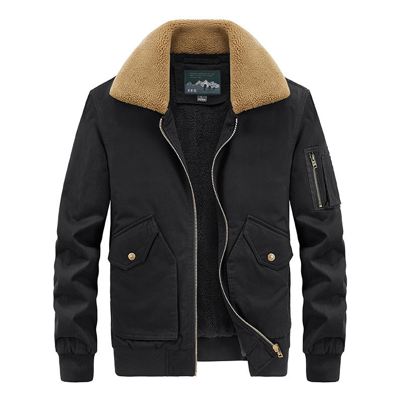 Men's Aviator Blouson with Sherpa Collar and Thermal Teddy Lining Mune Fashion