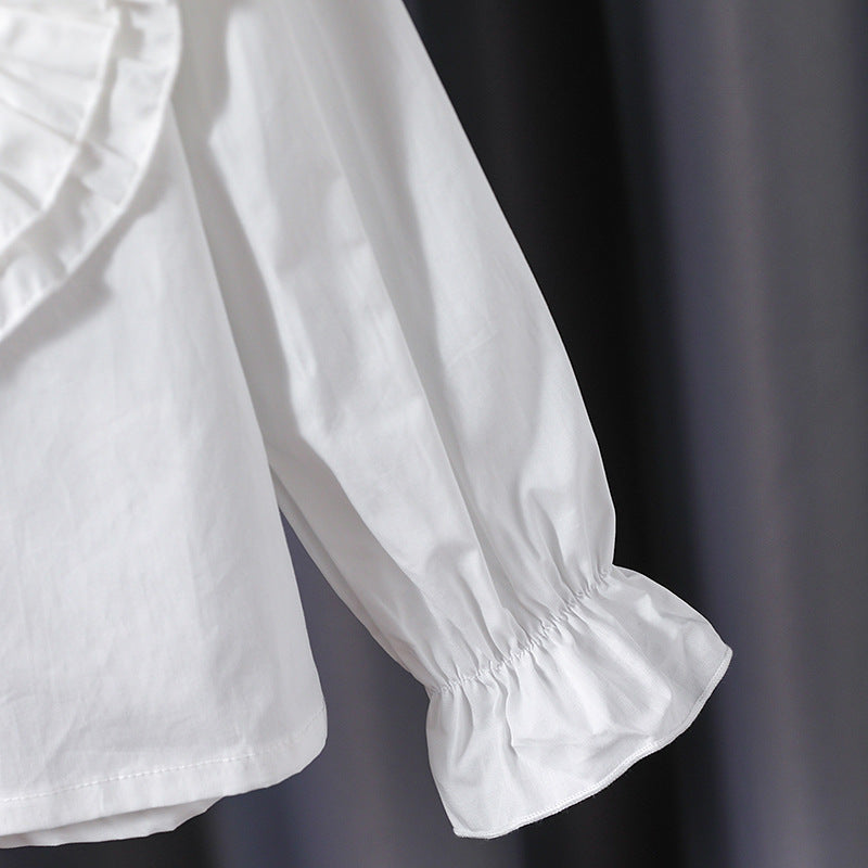 Girls playful blouse with ruffle details Mune Fashion