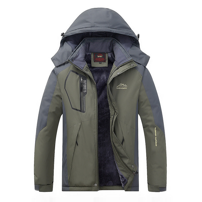 Men's technical outdoor jacket with removable fleece inner jacket and detachable hood Mune Fashion