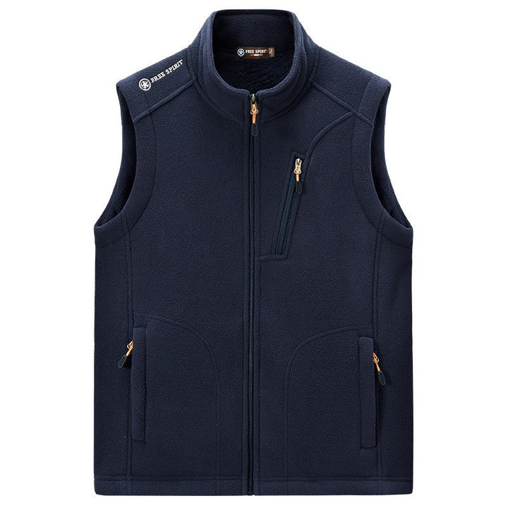 Men's fleece thermal vest with organizer chest pocket and wind-resistant structure Mune Fashion