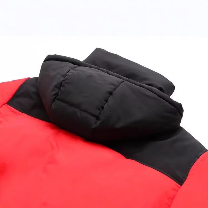 Women's nan boxy padded short quilted jacket with hood, high stand-up collar and drawstring Mune Fashion