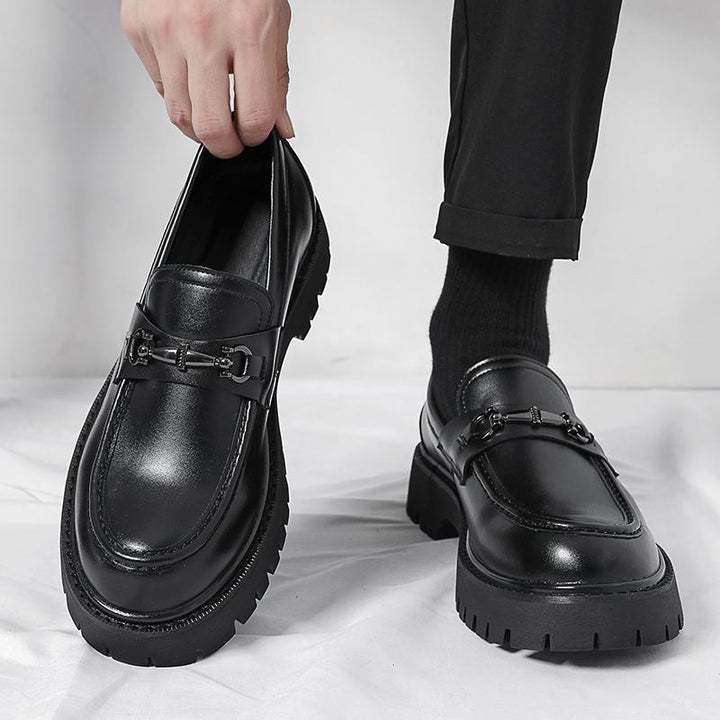 Men's Fashion Loafers with robust sole profile and elegant buckle decoration Mune Fashion
