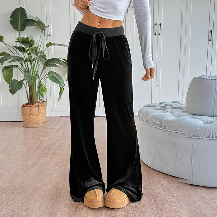 Women Wide Compression Pants with Elastic Waistband Mune Fashion