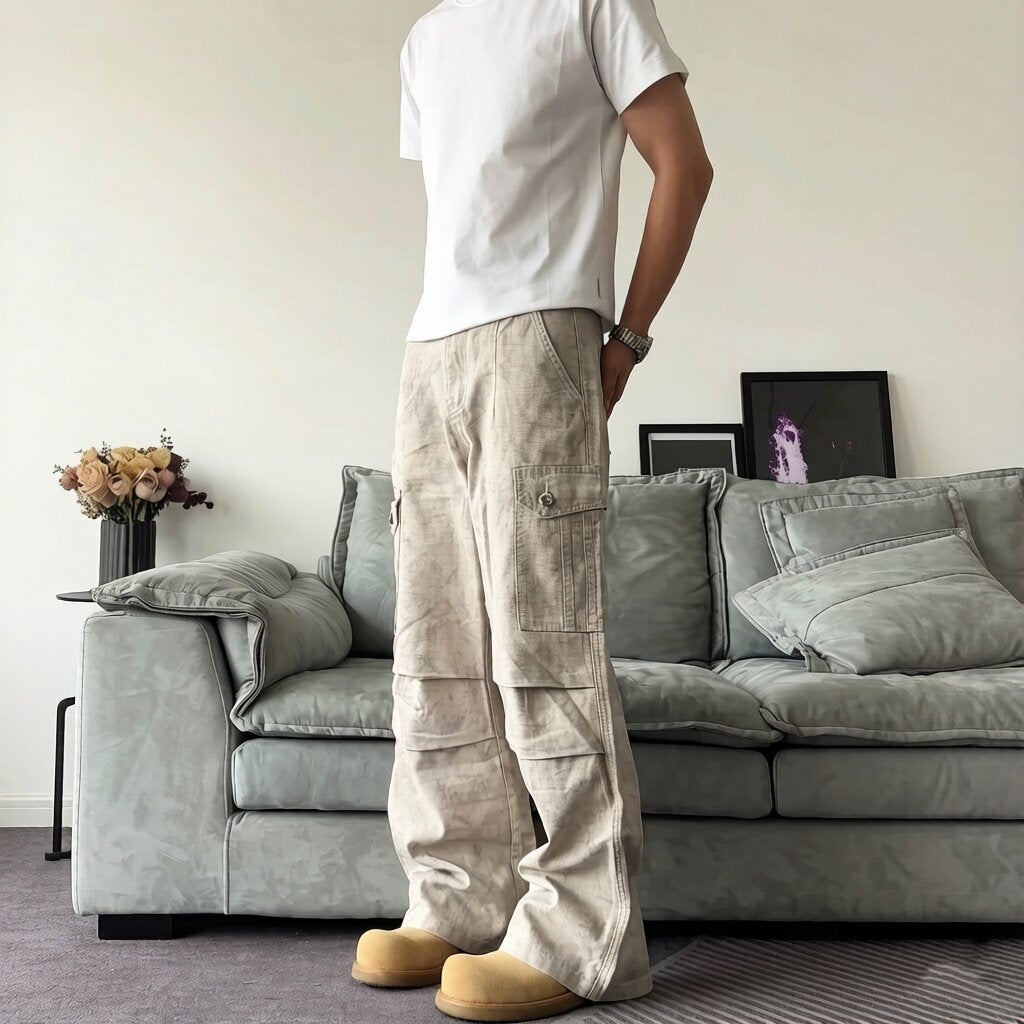 Men's Casual Cargo Pants with Practical Pockets Mune Fashion