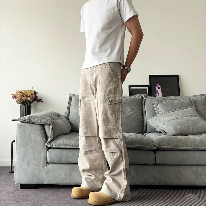 Men's Casual Cargo Pants with Practical Pockets Mune Fashion