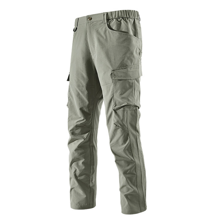 Men's Robust-Constructive Cargo Trekking Pants with Elastic Waistband and Multiple Pockets Mune Fashion