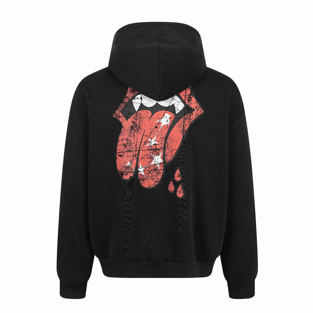 Unisex hooded zip jacket in oversized boxy cut with chest emblem Mune Fashion