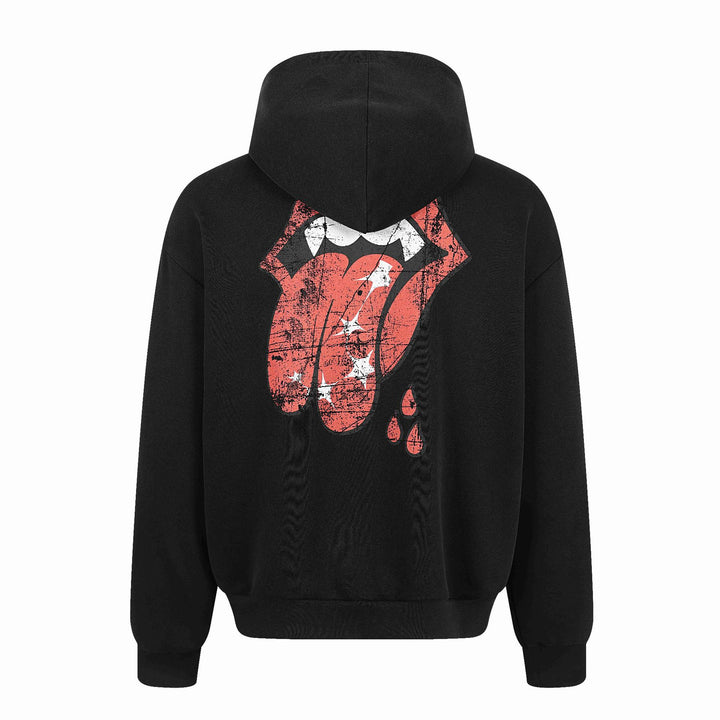 Unisex hooded zip jacket in oversized boxy cut with chest emblem Mune Fashion