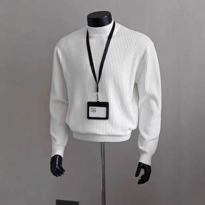 Men's Stylish Chunky Knit Sweater with Stand-Up Collar Mune Fashion