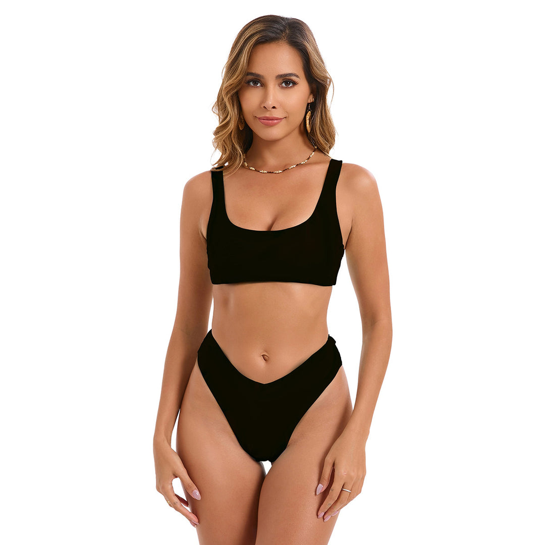 Women's bikini set with high-cut bottom and sporty top Mune Fashion