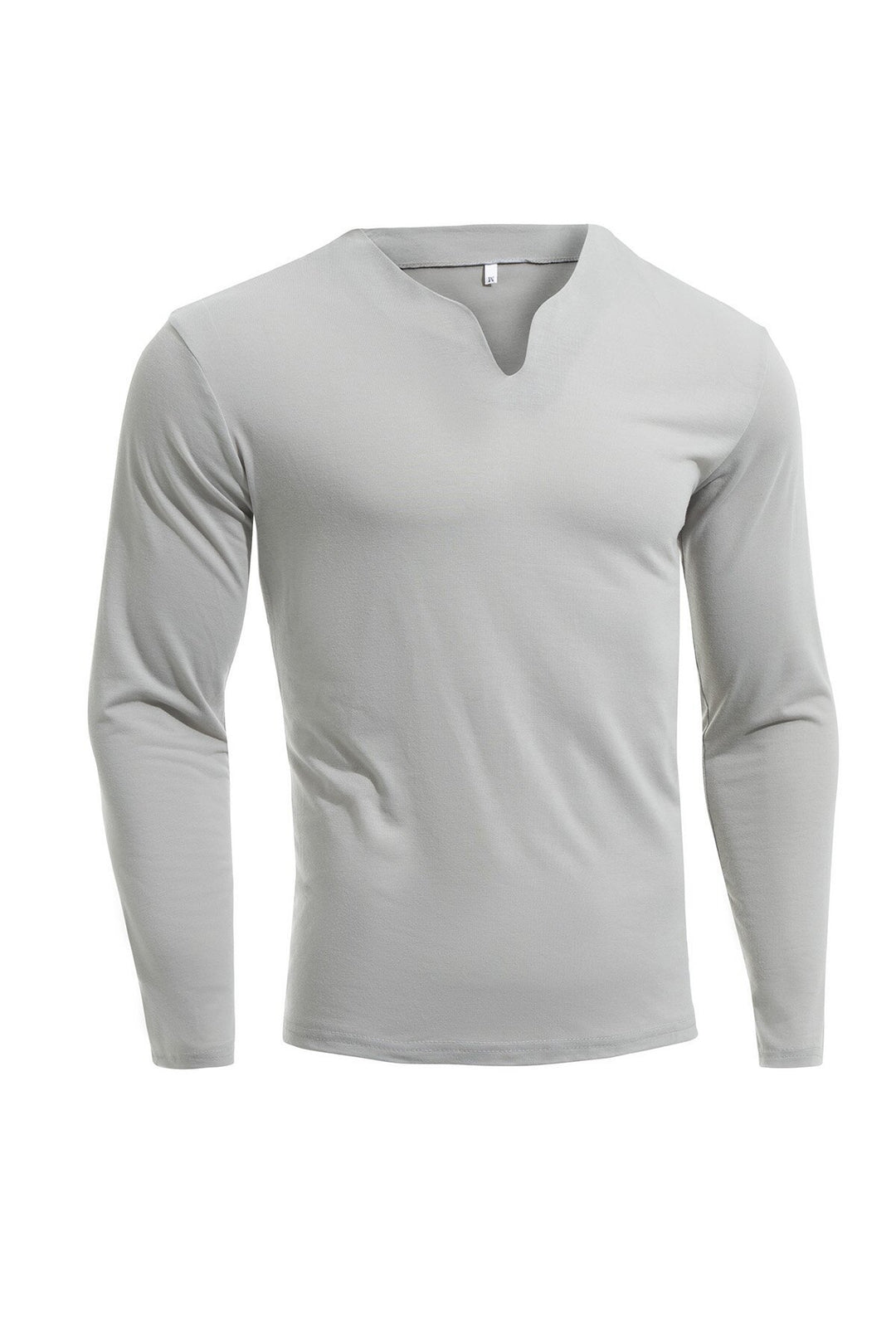 Men's long sleeve shirt with V-neck Slim Fit cotton blend and elastic comfort waistband Mune Fashion