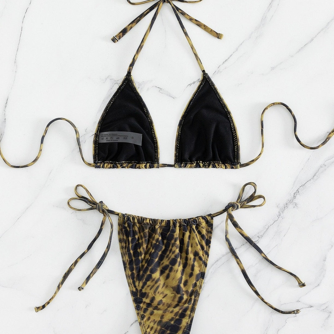 Women's Triangle Bikini with Adjustable Tie Details Mune Fashion