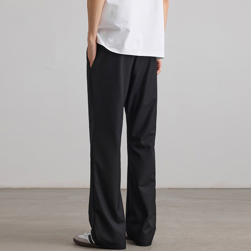 Men's straight-cut chino pants with a high waist and slight flare Mune Fashion