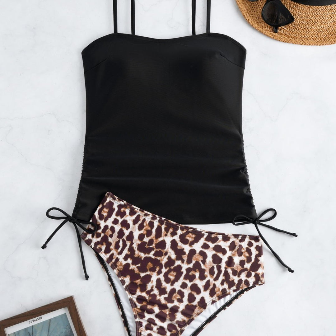 Ladies Tankini Set with fashionable gathering elements Mune Fashion