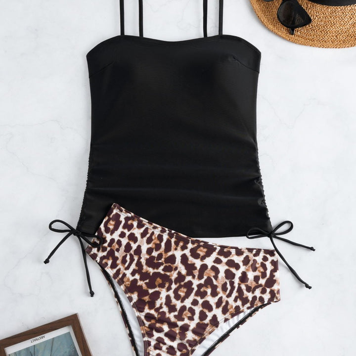 Ladies Tankini Set with fashionable gathering elements Mune Fashion