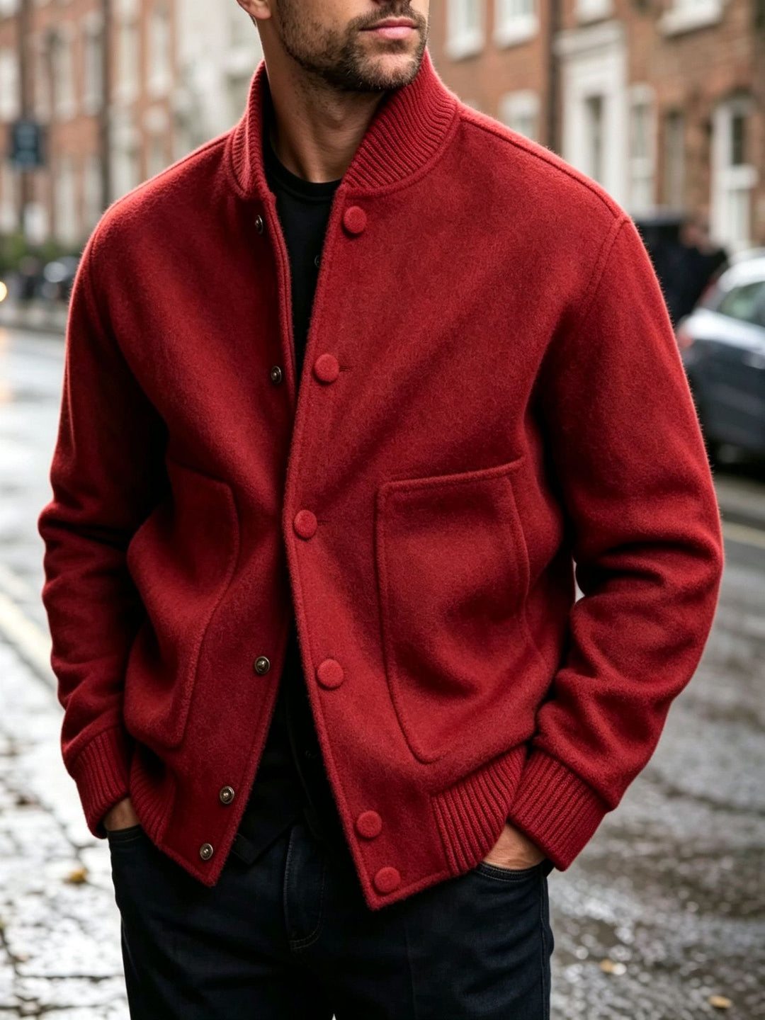 Men's Stylish Cardigan with Button Closure